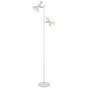 Hyvik White Floor Lamps Reading Mother and Son Modern Metal Lights Telbix Lighting