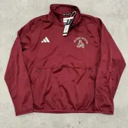 Adidas Sweatshirt Womens Large Fleece Lined Arizona Coyotes Hockey Half Zip