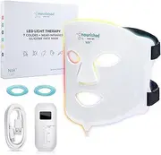 Nourished Bodynskin 7 Colors LED Face Mask with Near-Infrared - Blue, Red Light Therapy for Face - 114 LEDs - Skincare Tool for Wrinkles, Anti-Aging
