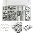 Washers Oil 450pcs Flat Assortment Equipment Aluminum Silver Practical