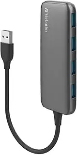 Verbatim USB 3.1 Gen 1 Hub with 4X USB 3.1 Gen 1 - Grey