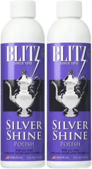20633 Shine Liquid Polish for Sterling Silver-Plated, 8 Oz, Pack of 2
