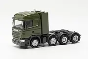 Herpa Scania R09 Highline Heavy Duty Tractor 4 Axles German Armed Forces, Miniature Scale 1:87, Collector's Items, Made in Germany, Plastic