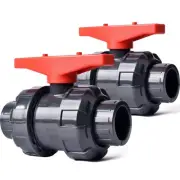 AIPOR Union Ball Valve 3/4" with Full Port (2-Pack), UPVC Full Flow Ball Valv...