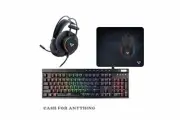 LASER MECHANICAL KEYBOARD HEADSET MOUSE KIT ~ BLUE SWITCH RGB MOUSE HEADSET PAD