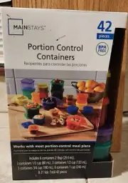 Portion Control Containers- 42Piece Color Coded Food Storage Set for Meal Pre...
