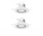 2-PACK EcoSmart 6 in. White LED Recessed Trim DL-N35A13FR1-27 w/ Bluetooth