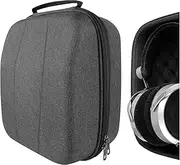 Geekria Shield Case for Large-Sized Over-Ear Headphones, Replacement Hard Shell Travel Carrying Bag with Cable Storage, Compatible with HiFiMAN HE 6se, HE 1000 Headsets (Dark Grey)