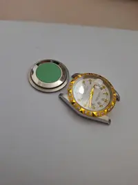 在飛比找Yahoo!奇摩拍賣優惠-港組勞力士錶半金色eta瑞士機芯16233鑽框鑽圈11623