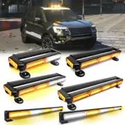 Yellow White LED Emergency Light Bar Strobe Flash Warning Double Side Rooftop