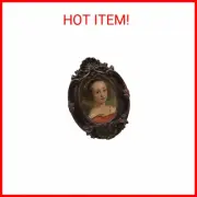 Small Vintage 2.5x3.5 Oval Picture Frame, Mini Antique Ornate Photo Frame, Table