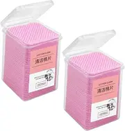 SHERCHPRY 400Pcs Eyelash Extension Wipes Pink Cleansing Pads for Efficient Removal of Residue Prevent Clogging present for Women