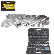 SAE Metric Mechanics Tool Set 201-Piece Ratchet & Socket Sets 1/4 in 3/8 in 1/2