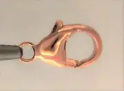 11.5mm MEDIUM 18k Solid Rose Gold Fancy Designer Lobster Chain Trigger Clasp