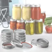 Mason Jar Lids and Rings 24Pcs Wide Mouth Canning Lids for Ball, Kerr Jars - ...