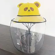 Children's Protective Hat, Anti Flying, Anti Spitting,Face Covering, Sun Shading,Can be Used When go Outside, School, or Other Places that Need Protecting Your Child Away from the Saliva, Dust and Other Tiny Liquid (yellow)