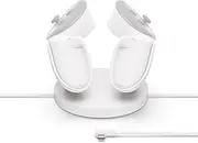 Meta Quest Compact Charging Dock — Works with Meta Quest 3/3S — Extended Headset Charging Cable — Charging for Touch Plus Controllers