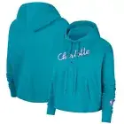 NEW Jordan Womens Size Large Charlotte Hornets Essential Cropped Hoodie Teal