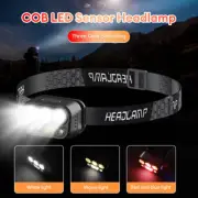 Utra Bright LED Motion Sensor Rechargeable Head Torch COB LED Flashlight Outdoor