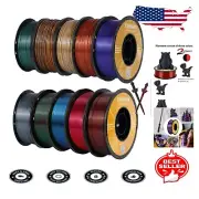 High-Gloss Dual Color Silk PLA Filament 10kg Bundle - 1.75mm Precision Accuracy