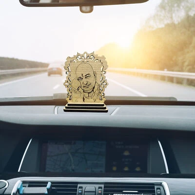 @ Guru Ji Engraved On Wooden Car Dashboard God Idols Figurine Showpiece P382