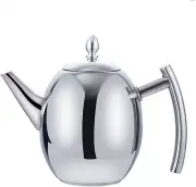 Stainless Steel Tea Pot Tea Pot with Strainer Tea Infuser Pot 1L Large Capacity