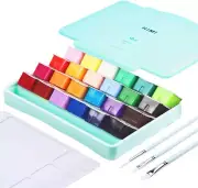 HIMI Gouache Paint Set 24 Vibrant Colors Non Toxic Paints Jelly Cup Design wi...