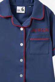 [Cotton On Kids] Cotton On Kids - Claydon Short Sleeve Pyjama Set Personalised - In the navy 6 IN THE NAVY