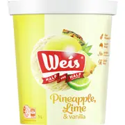 Weis Half & Half Pine, Lime & Vanilla Ice Cream And Sorbet 1l