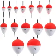 Origlam 14Pcs Fishing Bobbers Hard Foam Snap-On Floats Fishing Floats, Red & ...