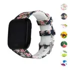 StrapsCo Floral Silicone Rubber Band Strap for Fitbit Versa / Versa 2 / Lite
