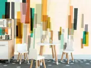 Blurred Geometric Wall Mural G9