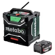 Metabo RC 12-18 DAB+ BT Cordless Worksite Radio DAB+ Bluetooth Charger Battery