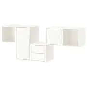 EKET wall-mounted cabinet combination, with 2 drawers/white, 175x35x70 cm