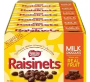 Nestle Raisinets MILK Chocolate THEATRE BOX SIZE- 3.1-oz ea box{LOT OF 10 BOXES}