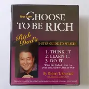 NEW Rich Dad's You Can Choose to Be Rich Set of 12 Cassette Tapes & Binder