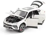 Scale Finished Model Car 1:24 Scale for Lamborghini Urus SUV Metal Car Model Exquisite Replica Vehicle Collectibles Die-cast Vehicle(White)