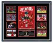 LIVERPOOL FC 2022/23 SALAH DARWIN VIRGIL VAN DIJK SIGNED FRAMED LE MEMORABILIA