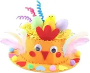 Folpus Children's Easter Bonnet Craft Kit for DIY Projects and Decorations, Orange