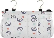 miaozhen Cute Animal Cartoon Penguin Bedside Caddy Storage Organizer Hanging Organizer Bag With Pockets for Bunk Dorm Rooms and Hospital Bed Rails organizador para cuarto
