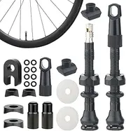 Valve Stem Replacement Kit - Valve Stems Set for Tubeless Tires - Bike Components & Parts, Decorative Bicycles Valve Caps Fits Scooter, Motorcycle, ATV