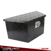 26"X13.3"X12" Black Aluminum Pickup Truck Trunk Bed Tool Box Storage+ Lock + Key