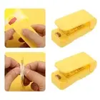 2Pcs Mini Sealing Machine, Food Heat Vacuum Sealers, Yellow