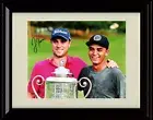 Framed Justin Thomas Autograph Replica Print - Trophy Shot