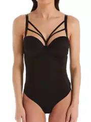 Pour Moi BLACK Contradiction Strapped Convertible Bodysuit, US 34DDD/F, UK 34E