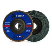 COBRA 5" / 125mm Abrasive Flap Disc - 40 GRIT - 50 Pack - Metal Sanding