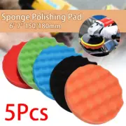 5 Polisher Buffer Polishing Pads Sponge Foam Buffing Pad Kit Car Auto 5/6/7inch