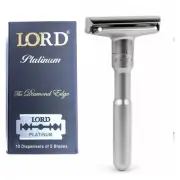 Shaving Razor with 50 FREE Razor Blades Adjustable Zinc Alloy DE Safety Razor