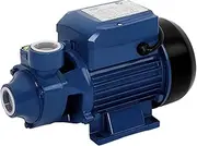 Peripheral Water Pump 370W QB60 Electric High Pressure Submersible Garden Pumps Controller Auto Irrigation Head Steady Flow Rust-resistant Brass Impeller for Pool Pond Tank (without Plug) Blue