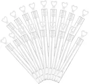 WOONEKY 18pcs Refillable Love Heart Bubble Wands Empty Bubble Wand Bottles for Parties DIY Making Outdoor Fun for Weddings Celebrations